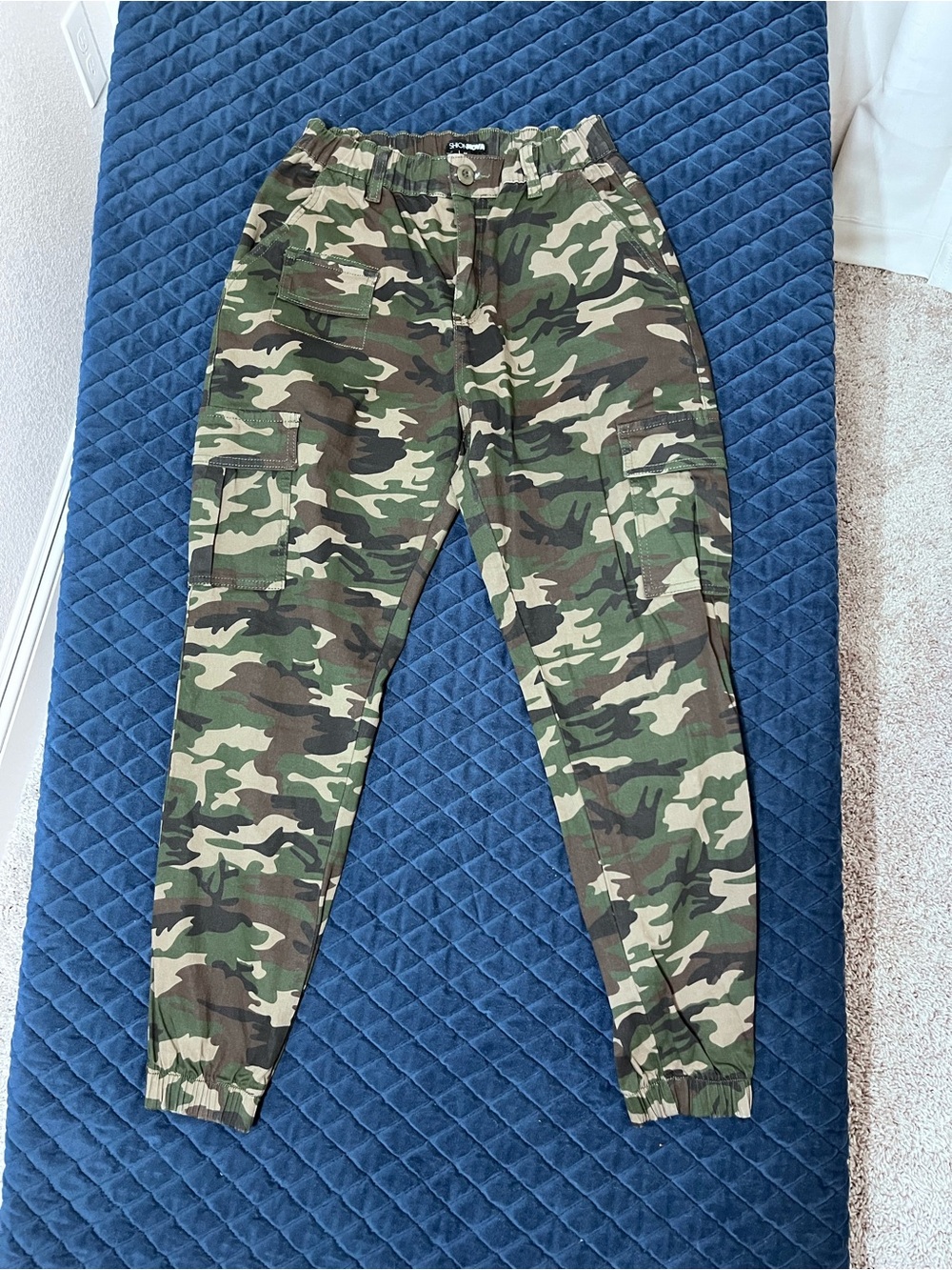 Fashion Nova Camo Cargo Joggers - Green/ Brown/ Black - Women’s Casual - Sz M